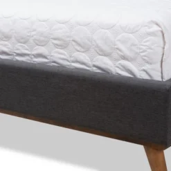 Valencia Mid - Century Modern Fabric Platform Bed - Baxton Studio -Baxton Studio GUEST 8f9ec665 8a3d 4599 8340 0e9dda71a793