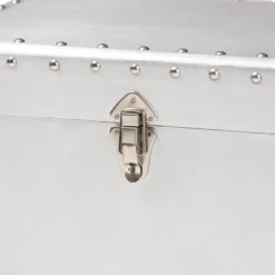 Serge Metal 2 Drawer Accent Storage Chest Silver - Baxton Studio -Baxton Studio GUEST 8fa14fc7 98f8 48da a1ea a2e22682b570