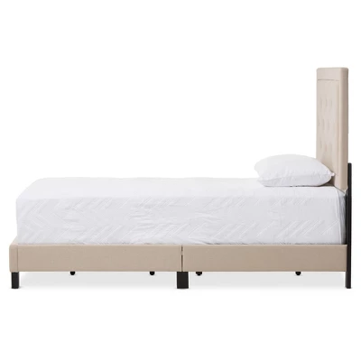 Paris Modern And Contemporary Linen Upholstered Tufting Platform Bed - Twin - Baxton Studio 3 Paris Modern And Contemporary Linen Upholstered Tufting Platform Bed - Twin - Baxton Studio