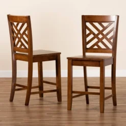 2pc Caron Wood Counter Stool Set - Baxton Studio 15 2pc Caron Wood Counter Stool Set - Baxton Studio -Baxton Studio GUEST 9027b8aa b0e5 429a 9207 cd9bd1afbe2d