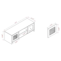Connell Two-Tone Wood And Metal 2 Door TV Stand For TVs Up To 40" Natural Brown/Black - Baxton Studio -Baxton Studio GUEST 90678b62 627c 49db 83c0 2ac64cdecfa3