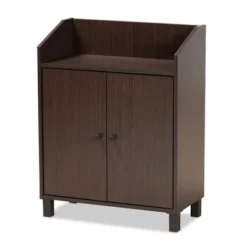 Rossin Wood 2 Door Entryway Shoe Cabinet - Baxton Studio -Baxton Studio GUEST 91d42afe c3b3 4375 b20d a8b5efb604cc