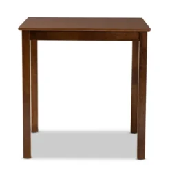 Lenoir Wood Square Counter Height Pub Table Walnut - Baxton Studio