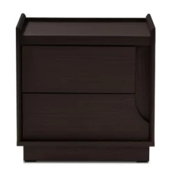 Larsine Finished 2 Drawer Nightstand Brown - Baxton Studio -Baxton Studio GUEST 92a8d769 526c 48ee b918 eb84ad7a4538