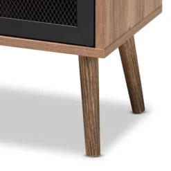 Yuna Natural Brown Wood And Metal 2 Door Storage Cabinet Natural Brown/Black - Baxton Studio -Baxton Studio GUEST 935868fa c55b 49ab 84da 9dc54fb79f95