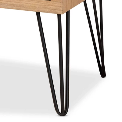 Denali Wood And Metal Storage Cabinet Brown/Black - Baxton Studio 7 Denali Wood And Metal Storage Cabinet Brown/Black - Baxton Studio - Image 5