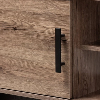 2 Door Arend Two-Tone Wood TV Stand For TVs Up To 55" Brown - Baxton Studio 3 2 Door Arend Two-Tone Wood TV Stand For TVs Up To 55" Brown - Baxton Studio