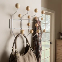 Penny Mid Century Modern Coat Hanger Light Brown - Baxton Studio