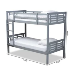 Twin Liam Bunk Bed - Baxton Studio -Baxton Studio GUEST 9450e4d7 7cbb 4a17 bfc9 307e7e4e2c71