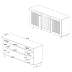 Fernanda Wood 3 Door Cabinet Oak Brown/Black - Baxton Studio -Baxton Studio GUEST 94ed3f1d fcc0 481a bc5e e1e7028ae60a