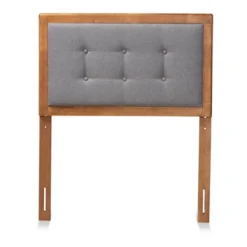 Twin Sarine Fabric Upholstered And Wood Headboard Dark Gray - Baxton Studio