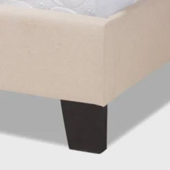 Ramon Linen Panel Bed With Nailhead Trim - Baxton Studio -Baxton Studio GUEST 960c39c7 27fb 4ae5 b4a6 b3157ef9d895