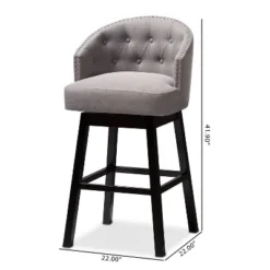 Set Of 2 Theron Swivel Barstools - Baxton Studio 11 Set Of 2 Theron Swivel Barstools - Baxton Studio -Baxton Studio GUEST 9619ff3c a4ae 471c a81b 9b40f1372d89