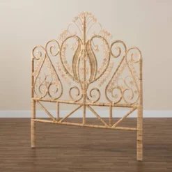 Queen Size Caelinus Rattan Standalone Headboard Natural Brown - Baxton Studio -Baxton Studio GUEST 961cc30e 43bb 4a6e 99be bdf064932fc8