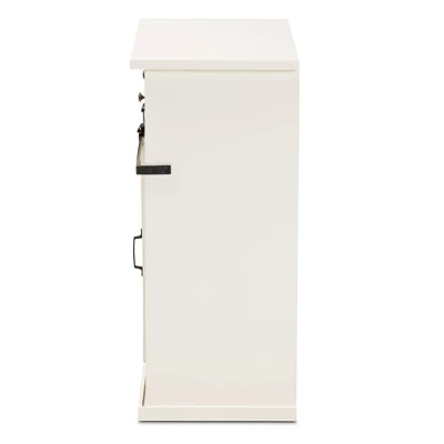 Nadia Wood And Metal 2 Door Sideboard Buffet White/Black - Baxton Studio 5 Nadia Wood And Metal 2 Door Sideboard Buffet White/Black - Baxton Studio - Image 3