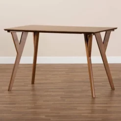 Sahar Mid-Century Wood Dining Table Walnut/Brown - Baxton Studio -Baxton Studio GUEST 9685d5c1 af53 4d19 9a96 e421205ed768