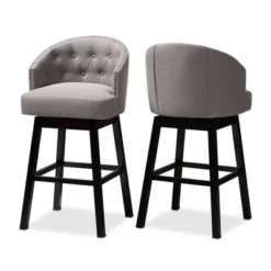 Set Of 2 Theron Swivel Barstools - Baxton Studio 16 Set Of 2 Theron Swivel Barstools - Baxton Studio -Baxton Studio GUEST 9696b411 4e2c 431a 9b7d cb65429e0b8b