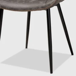 Set Of 2 Loire Faux Leather Upholstered Dining Chair Gray/Black - Baxton Studio 12 Set Of 2 Loire Faux Leather Upholstered Dining Chair Gray/Black - Baxton Studio -Baxton Studio GUEST 974ca2d0 50c3 4933 bda8 ce5cbb56c1e8