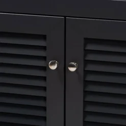 Shelf Wood Shoe Storage Cabinet With Drawer Coolidge Finished Dark Gray - Baxton Studio -Baxton Studio GUEST 97fc8b8d 4c23 4fa9 a6f6 21bb6672722c