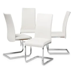 Set Of 4 Cyprien Modern And Contemporary Faux Leather Upholstered Dining Chairs - Baxton Studio -Baxton Studio GUEST 99156360 0933 4caa 868b 938510b575f9