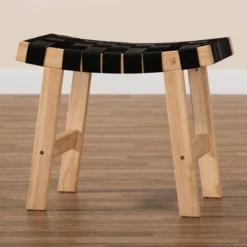 Nahla Rustic Wood Accent Bench Black/Oak Brown - Baxton Studio -Baxton Studio GUEST 992829c0 075a 412e 8ab2 bfef1851772a