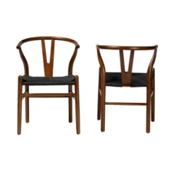 2pc Paxton Wood Dining Chair Set - Baxton Studio -Baxton Studio GUEST 99897914 28a6 434f 8c9f b92095bc3111