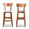 2pc Cameron Wood Counter Height Barstools Gray/Walnut/Brown - Baxton Studio -Baxton Studio GUEST 99f21cae 9fef 4380 a470 58254b893585