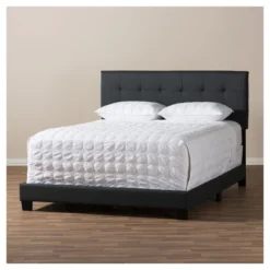 Brookfield Modern And Contemporary Fabric Bed - Baxton Studio -Baxton Studio GUEST 9ab01d2e 6a16 4a6b 923e c4423ac279ea