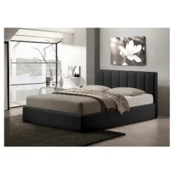 Queen Templemore Black Leather Contemporary Bed - Baxton Studio 11 Queen Templemore Black Leather Contemporary Bed - Baxton Studio -Baxton Studio GUEST 9ae781ce 2121 4ecd 8e56 48e251a8ddd6
