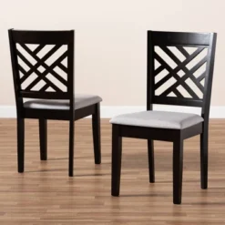 2pc Caron Upholstered Wood Dining Chair Set - Baxton Studio -Baxton Studio GUEST 9c6c959a 87aa 45b6 af62 9aee0483c2e8
