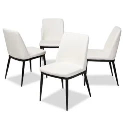 Set Of 4 Darcell Modern And Contemporary Faux Leather Upholstered Dining Chairs - Baxton Studio 13 Set Of 4 Darcell Modern And Contemporary Faux Leather Upholstered Dining Chairs - Baxton Studio -Baxton Studio GUEST 9cfdaf0b 7352 4936 8798 551dcd085a97
