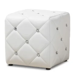 Stacey Modern And Contemporary Faux Leather Upholstered Ottoman - Baxton Studio 13 Stacey Modern And Contemporary Faux Leather Upholstered Ottoman - Baxton Studio -Baxton Studio GUEST 9e0514dc c260 4878 8ef8 f2e65686eea6