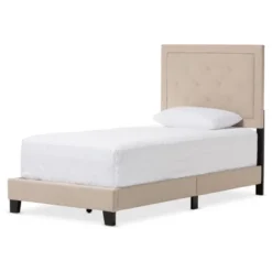 Paris Modern And Contemporary Linen Upholstered Tufting Platform Bed - Twin - Baxton Studio 12 Paris Modern And Contemporary Linen Upholstered Tufting Platform Bed - Twin - Baxton Studio -Baxton Studio GUEST 9e79a53d c7c7 413b b792 e63ae697449c