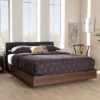 Queen Iselin Finished Storage Platform Bed Dark Gray/Walnut Brown - Baxton Studio -Baxton Studio GUEST 9f8da7ba 67a6 477d 9952 c6d5e9b8b67b