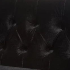 Flax Victorian Style Contemporary Velvet Fabric Upholstered 2 Seater Loveseat Black - Baxton Studio -Baxton Studio GUEST a0e1baff 9f26 440f abcb 5faffd473117