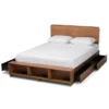 4 Drawer Vita Modern Transitional Wood Platform Storage Bed Walnut/Brown - Baxton Studio -Baxton Studio GUEST a196a9a1 8589 4c24 82ee c86aa9b2700d