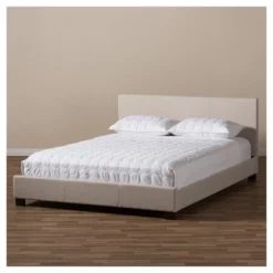Elizabeth Modern And Contemporary Fabric Upholstered Panel - Stitched Platform Bed - Baxton Studio -Baxton Studio GUEST a2ef8d8c 46fd 48a9 9175 f3baebf9a74b