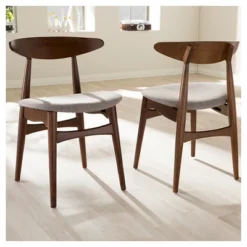 6pc Dining Set Flora Mid-Century Modern Finishing Wood Light Gray/Medium Brown - Baxton Studio 6 6pc Dining Set Flora Mid-Century Modern Finishing Wood Light Gray/Medium Brown - Baxton Studio -Baxton Studio GUEST a3a25b8c f7b3 4e48 b0af e52fab21681c 1