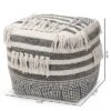 Kirby Handwoven Moroccan Inspired Pouf Ottoman Gray/Ivory - Baxton Studio -Baxton Studio GUEST a3fabdad e521 4c4f a832 123270af8692