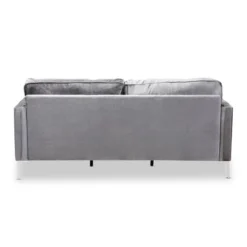 Baxton Studio Clara Velvet Fabric Upholstered 3 Seater Sofa Gray - BaxtonStudio -Baxton Studio GUEST a4bc88e7 7b62 4c85 bf40 bb8110937648