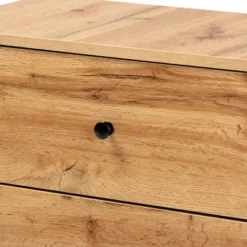 Decon Wood 3 Drawer Storage Chest Oak Brown - Baxton Studio -Baxton Studio GUEST a636851b 692c 43db b9be 1c1ae19e2d6a