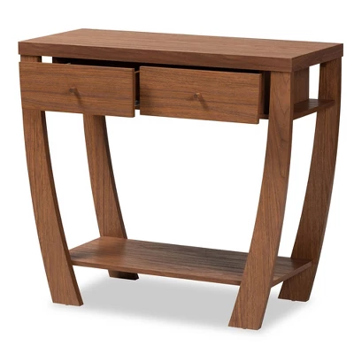 Capote Wood 2 Drawer Console Table - Baxton Studio 3 Capote Wood 2 Drawer Console Table - Baxton Studio