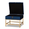 Aliana Fabric And Metal Ottoman Navy Blue/Gold - Baxton Studio -Baxton Studio GUEST a6bfda43 610d 4dd4 948b 18fce4fe0431