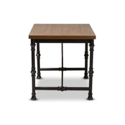 Baxton Studio Verdin Wood Finished Criss Cross Desk Bronze - BaxtonStudio -Baxton Studio GUEST a74e9333 0de2 4e04 b52f 16617706834f
