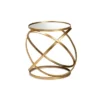Desma Glam With Luxe Metal And Mirrored Glass End Table Gold - Baxton Studio -Baxton Studio GUEST a778a524 d7e2 4c5c 84b6 3431b27fddd1