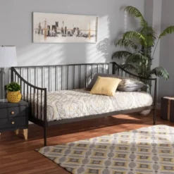Full Rupert Vintage Industrial Metal Daybed Black - Baxton Studio 12 Full Rupert Vintage Industrial Metal Daybed Black - Baxton Studio -Baxton Studio GUEST a7d15b99 0866 428a acfe 593d4969025a