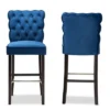 2pc Daphne Velvet Fabric Upholstered And Wood Counter Height Barstool Set - Baxton Studio -Baxton Studio GUEST a7d2f1f9 9901 4abf 8d6c 45a1168a83e6