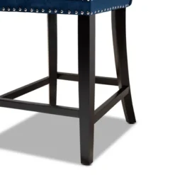 2pc Howell Modern Velvet Upholstered Wood Counter Height Barstool Set - Baxton Studio -Baxton Studio GUEST a85348f8 b300 456e 8450 7baad8026807