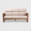 Charlotte Fabric Upholstered Wood 3 Seater Sofa Taupe/Brown - Baxton Studio -Baxton Studio GUEST a88197a9 01e5 4553 862d 135d882d64f4