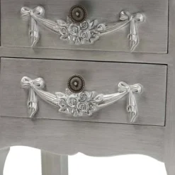 Eliya Brushed Wood 2 Drawer Nightstand Silver - Baxton Studio -Baxton Studio GUEST a8f9b535 483a 48e5 8d6b 291eb69cd333